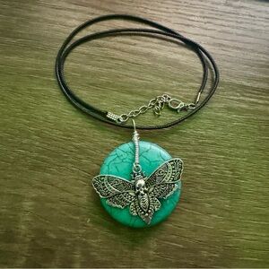 Turquoise Moth Necklace